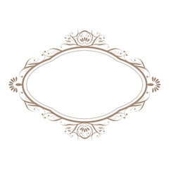 vintage frame with floral ornament