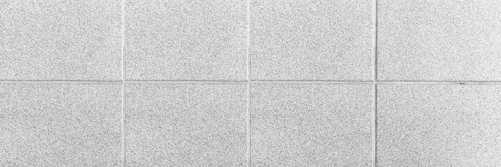 Fototapeta premium Panorama of Polished Granite Floor Tiles white texture and background seamless