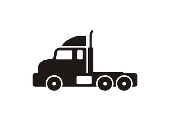  Truck head. Simple illustration in black and white.