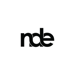 nde letter original monogram logo design
