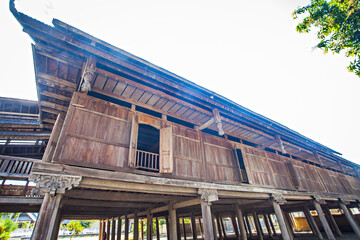  Istana Dalam Loka (Dalam Loka Palace), an Old and historical building with traditional wooden architecture  in Sumbawa, West Nusa Tenggara, Indonesia