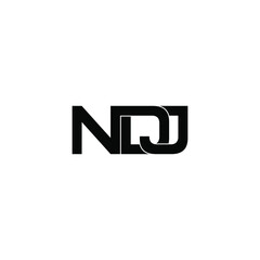 ndj letter original monogram logo design