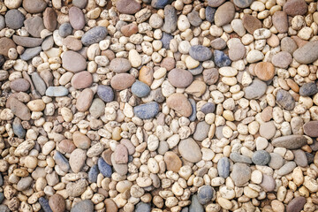 Gravel and stones on the ground texture background