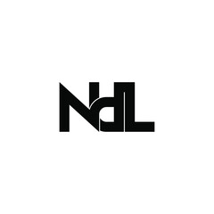 Obraz premium ndl letter original monogram logo design