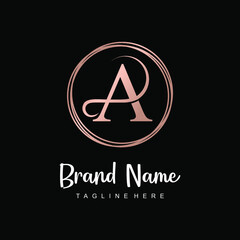 letter A luxury premium logo design creative idea 