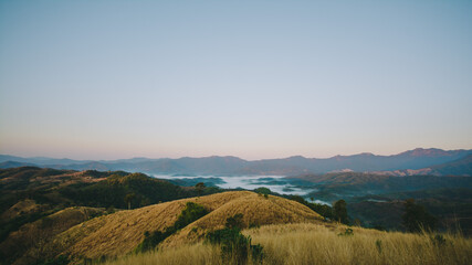 Fototapeta premium Travel on a high peak.