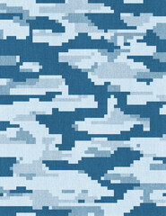Pixelated Military Camouflage Print Template.