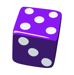 Purple Dice Vector