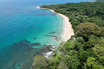 Caribbean Coast of Limon in Costa Rica -aerial views of Cocles, Manzanillo, Punta Uva, Playa Chiquita and Puerto Viejo