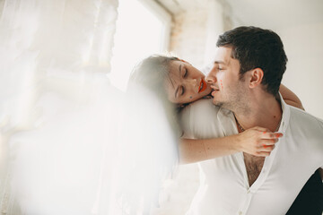 Portrait of young couple in love