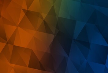 Dark Blue, Yellow vector abstract polygonal pattern.