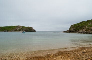 Jurassic Coast in Britain, Dorset. Summer time.