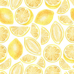 Pattern lemon - obrazy, fototapety, plakaty