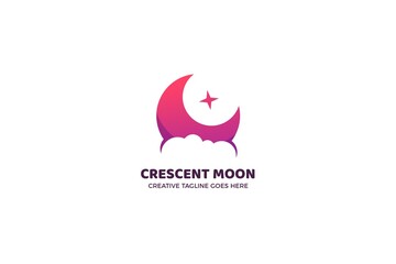 Crescent Moon Islamic Business Logo Template