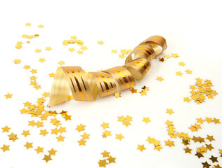 Naklejka premium Confetti and streamer