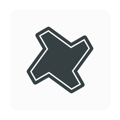 Concrete paver block pavement floor or brick vector icon. For landscape, outdoor and garden by construction paving on ground to create pattern. That sidewalk, road, patio, path, street or driveway.