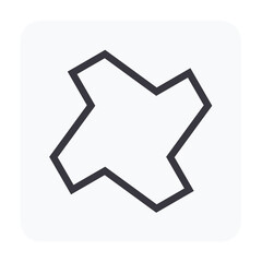 Concrete paver block pavement floor or brick vector icon. For landscape, outdoor and garden by construction paving on ground to create pattern. That sidewalk, road, patio, path, street or driveway.