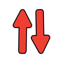 Flat design icon of refresh arrows