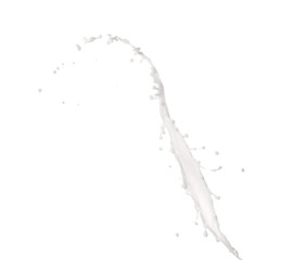 Splash of milk on white background