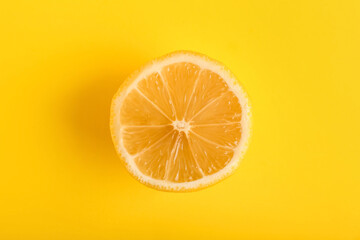 Lemon slice on color background
