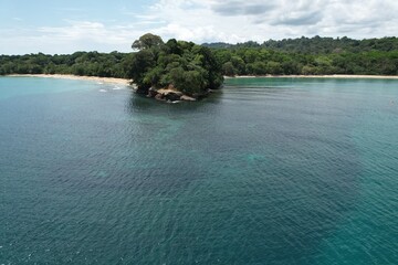 Caribbean Coast of Limon in Costa Rica -aerial views of Cocles, Punta Uva, Playa Chiquita and Puerto Viejo