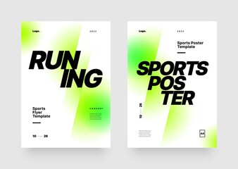 Poster template design for sports event. Sport background.