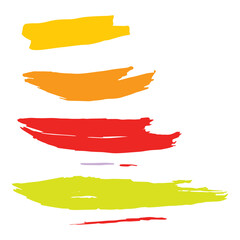 Obraz premium Red Watercolor Frame. Yellow Brushstroke Acrylic. Brushes Splatter. Ink Graffiti. Paintbrush Splatter. Paint Design. Texture Square. Set Splatter. Grungy Splatter.