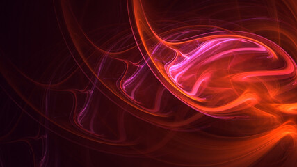 3D rendering abstract multicolor fractal light background