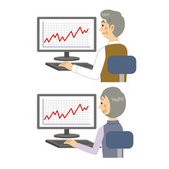 株価が上がる老夫婦