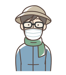 花粉症対策の服装　男性