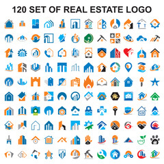 set of real estate logo , set of building vector