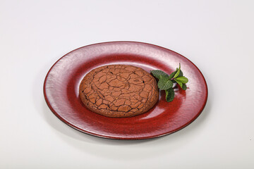 Natural homemade cookie in the plate