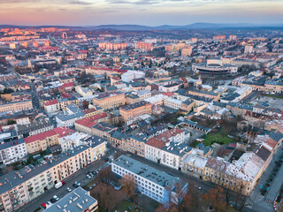 Fototapeta na wymiar Aerial panorama of Kielce