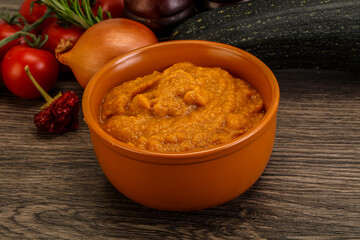 Vegetarian cuisine - Zucchini puree with herbs