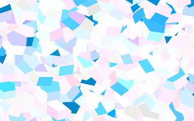 Light Pink, Green vector backdrop with hexagons.