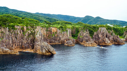 佐渡島の名勝地、尖閣湾の海岸美