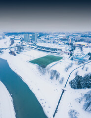 Fototapeta na wymiar Aerial panorama of Rzeszow