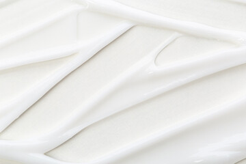 Obraz na płótnie Canvas Beauty cream texture. White lotion, moisturizer, skin care cosmetic product