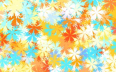 Light Blue, Yellow vector natural background with flowers.