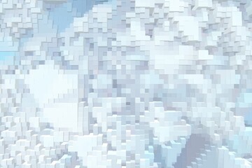 Abstract cube 3d extrude background, wallpaper render.