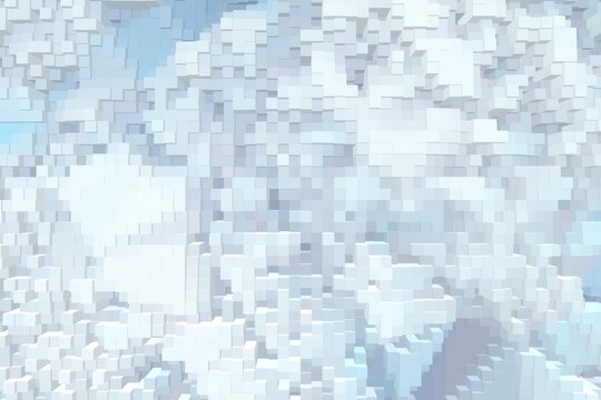Abstract cube 3d extrude background, wallpaper render. © bravissimos