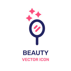 Beauty concept. Mirror shine vector icon