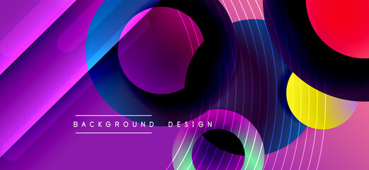 Color block vector abstract background, dynamic shapes on color gradient. Trendy geometric abstract background for your text, logo or graphics