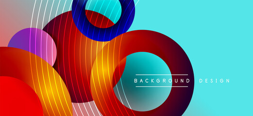 Fototapeta premium Color block vector abstract background, dynamic shapes on color gradient. Trendy geometric abstract background for your text, logo or graphics