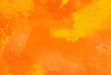 Watercolor red and orange color abstract banner.
