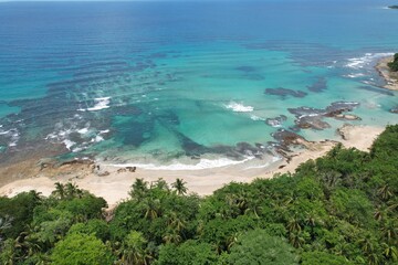 Caribbean Coast of Limon in Costa Rica -aerial views of Cocles, Manzanillo, Punta Uva, Playa Chiquita and Puerto Viejo