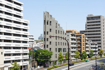 都市の風景　東京の道