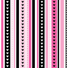 valentine seamless pattern design with black and pink color combination 