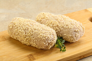 Raw chicken cutlet for roast