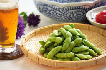 枝豆とビール